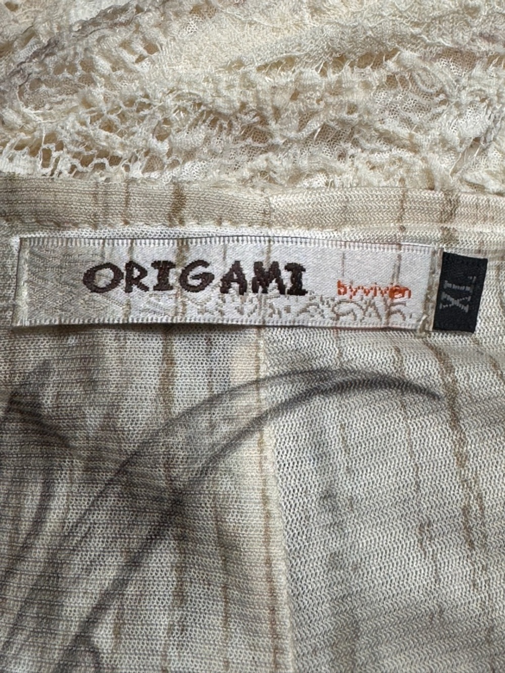 Origami Fashion Vivien Cowgirl Tunic Top with Embroidered Lace Hem Size XL Rodeo - Picture 8 of 13